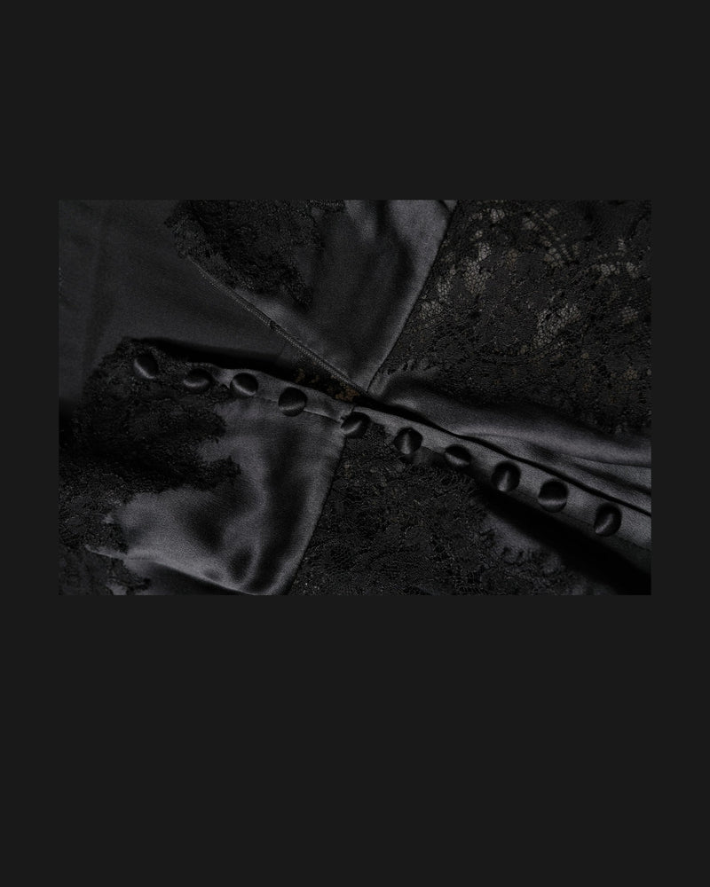 Dolce & Gabbana Black Silk Lace Trim Lingerie Camisole Glam Steals