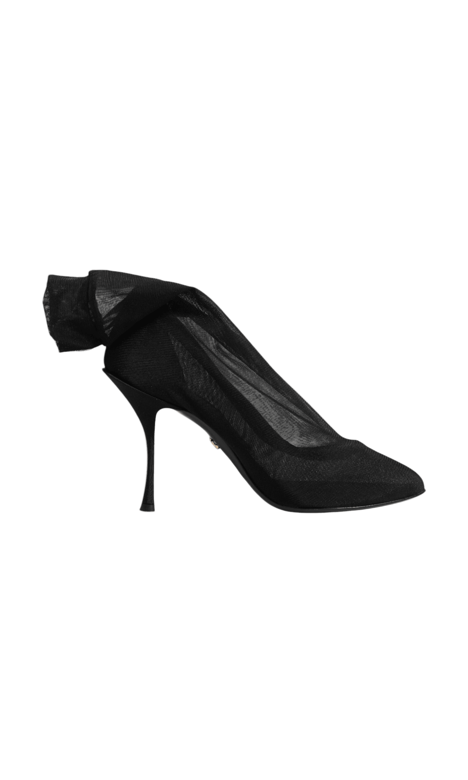 Dolce & Gabbana Black Silk Stretch Mesh Sock Boots Shoes Glam Steals