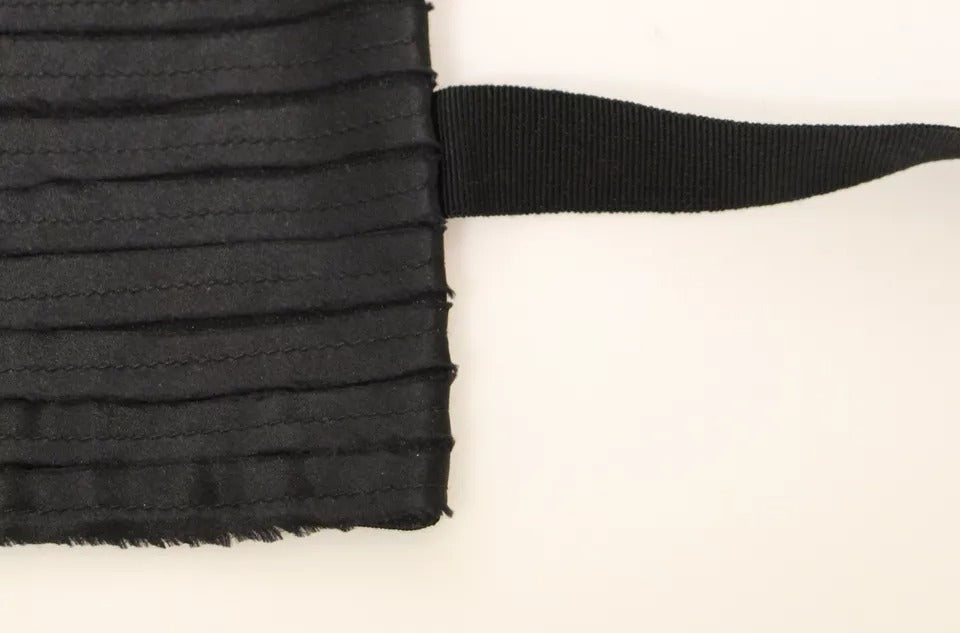 Dolce & Gabbana Black Silk Womens Waist Cummerbund Glam Steals
