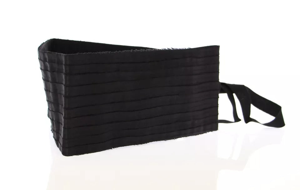 Dolce & Gabbana Black Silk Womens Waist Cummerbund Glam Steals