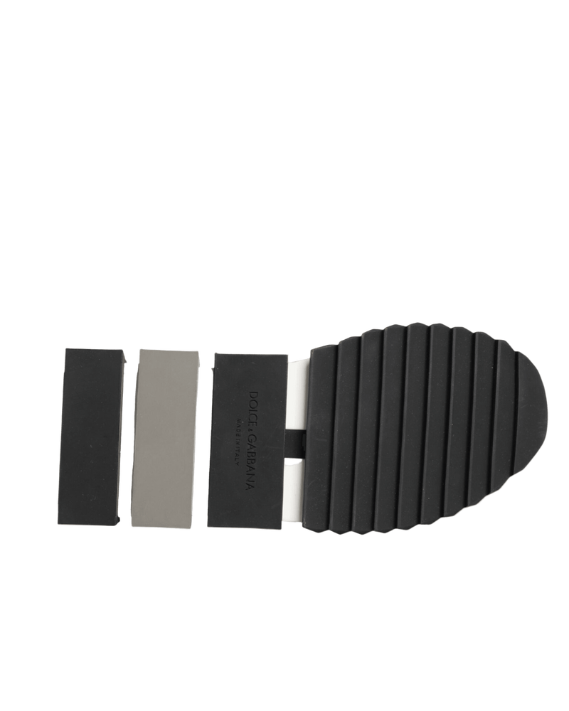 Dolce & Gabbana Black Silver Slip On Sorrento Sneakers Shoes Glam Steals