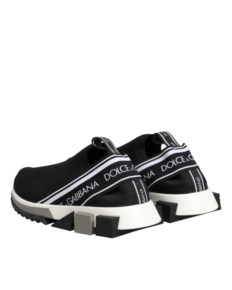 Dolce & Gabbana Black Slip On Sorrento Low Top Sneakers Shoes Glam Steals