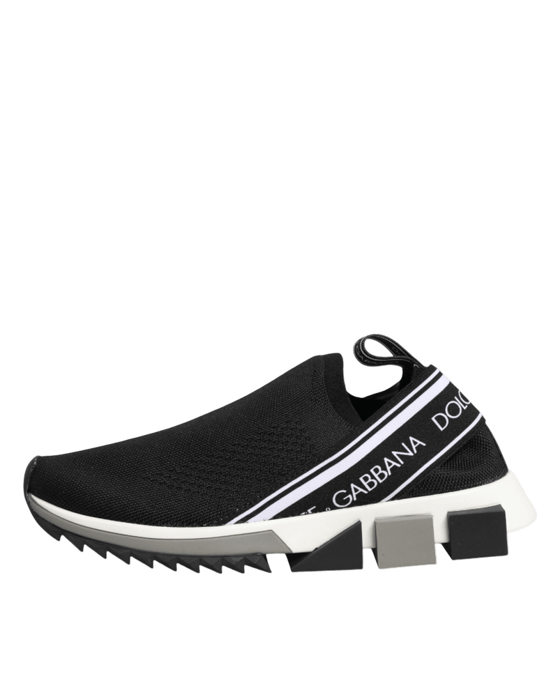 Dolce & Gabbana Black Slip On Sorrento Low Top Sneakers Shoes Glam Steals