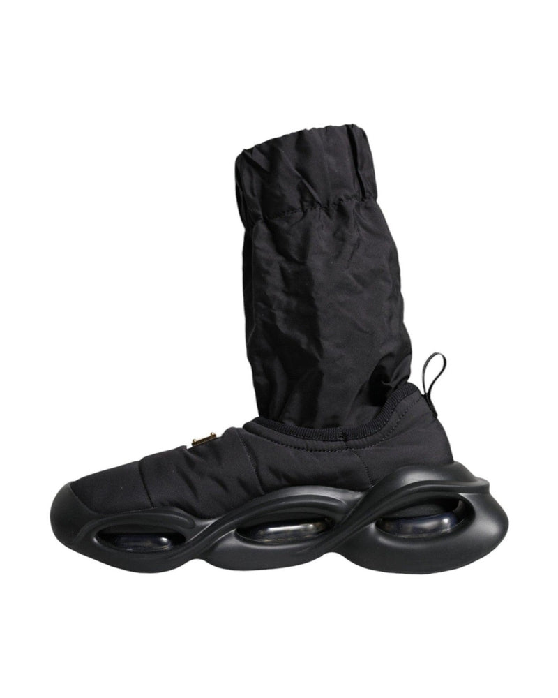 Dolce & Gabbana Black Slip On Wave Socks Sneakers Shoes Glam Steals