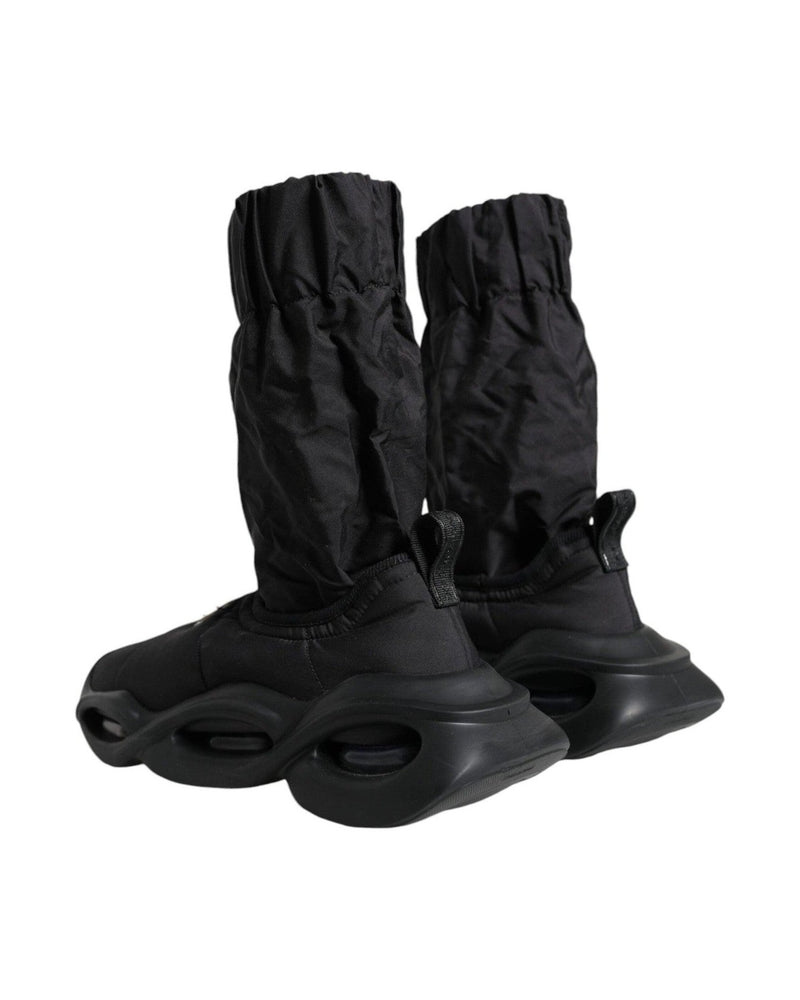 Dolce & Gabbana Black Slip On Wave Socks Sneakers Shoes Glam Steals