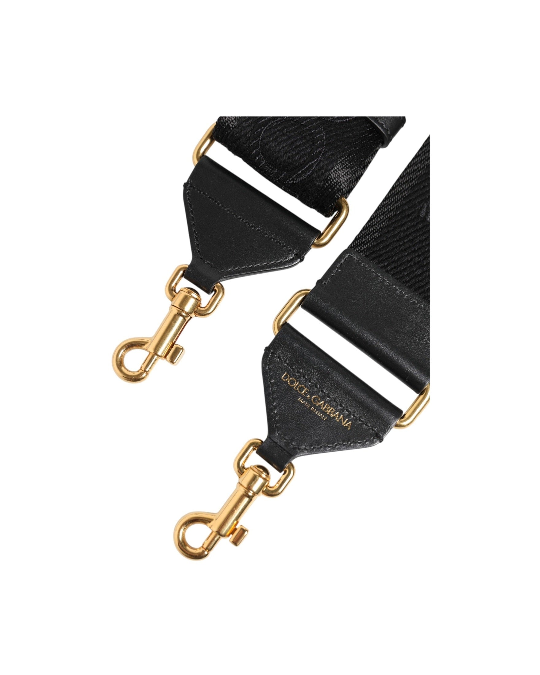 Dolce & Gabbana Black Solid Viscose Bag Shoulder Strap Glam Steals