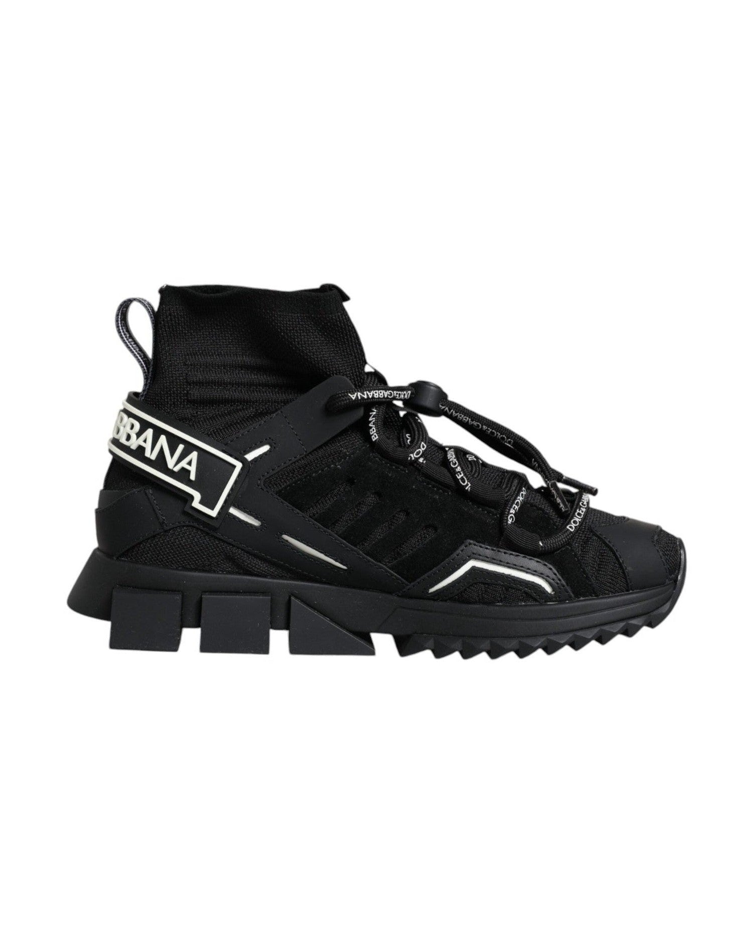 Dolce & Gabbana Black Sorrento Socks Logo Sneakers Shoes Sneakers