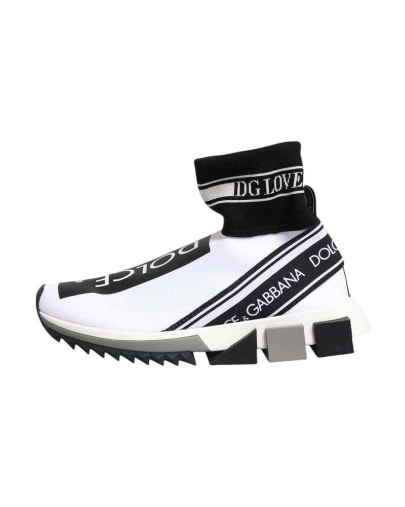 Dolce & Gabbana Black White Sorrento Socks Sneakers Shoes Glam Steals