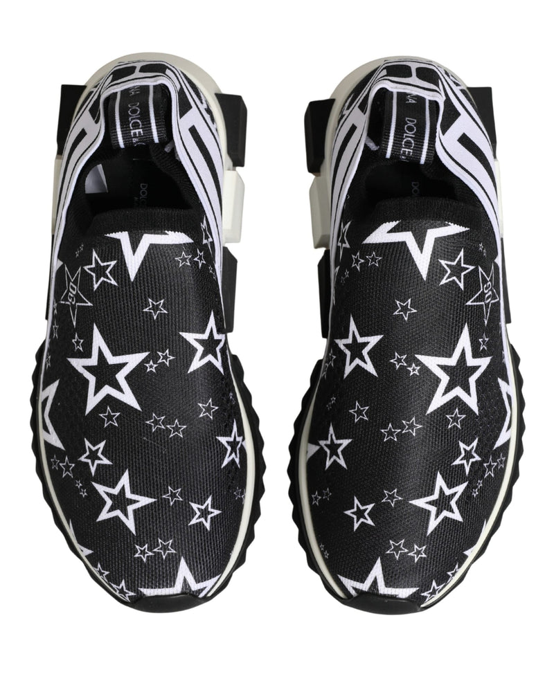 Dolce & Gabbana Black Stars Logo Sorrento Sneakers Shoes Glam Steals