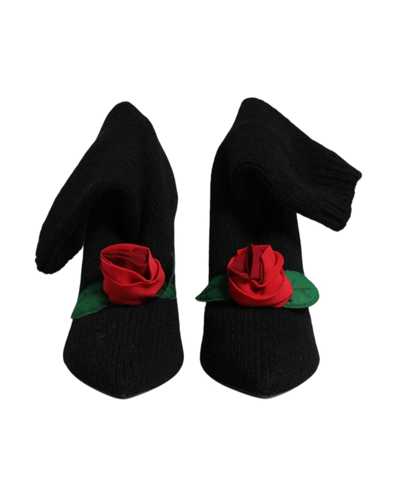 Dolce & Gabbana Black Stiletto Heels Mid Calf Boots Shoes Boots