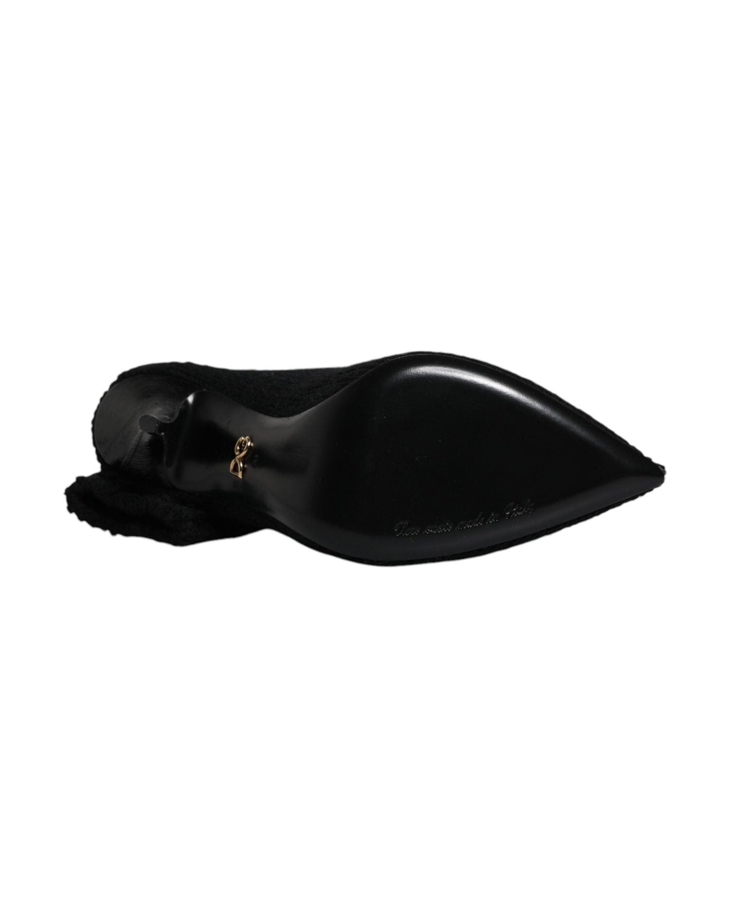 Dolce & Gabbana Black Stiletto Heels Mid Calf Boots Shoes Boots