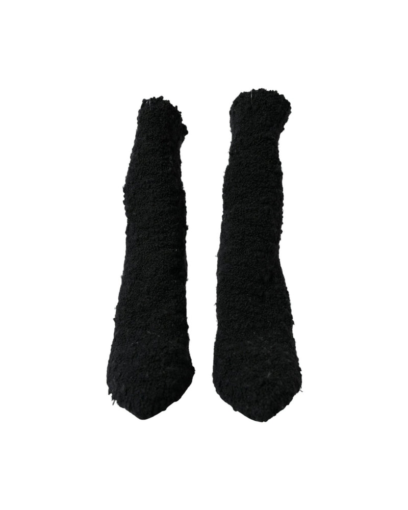 Dolce & Gabbana Black Stiletto Heels Mid Calf Boots Shoes Glam Steals
