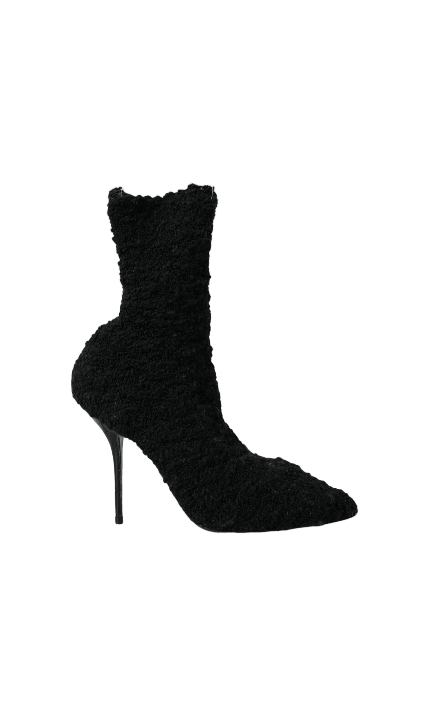 Dolce & Gabbana Black Stiletto Heels Mid Calf Boots Shoes Glam Steals