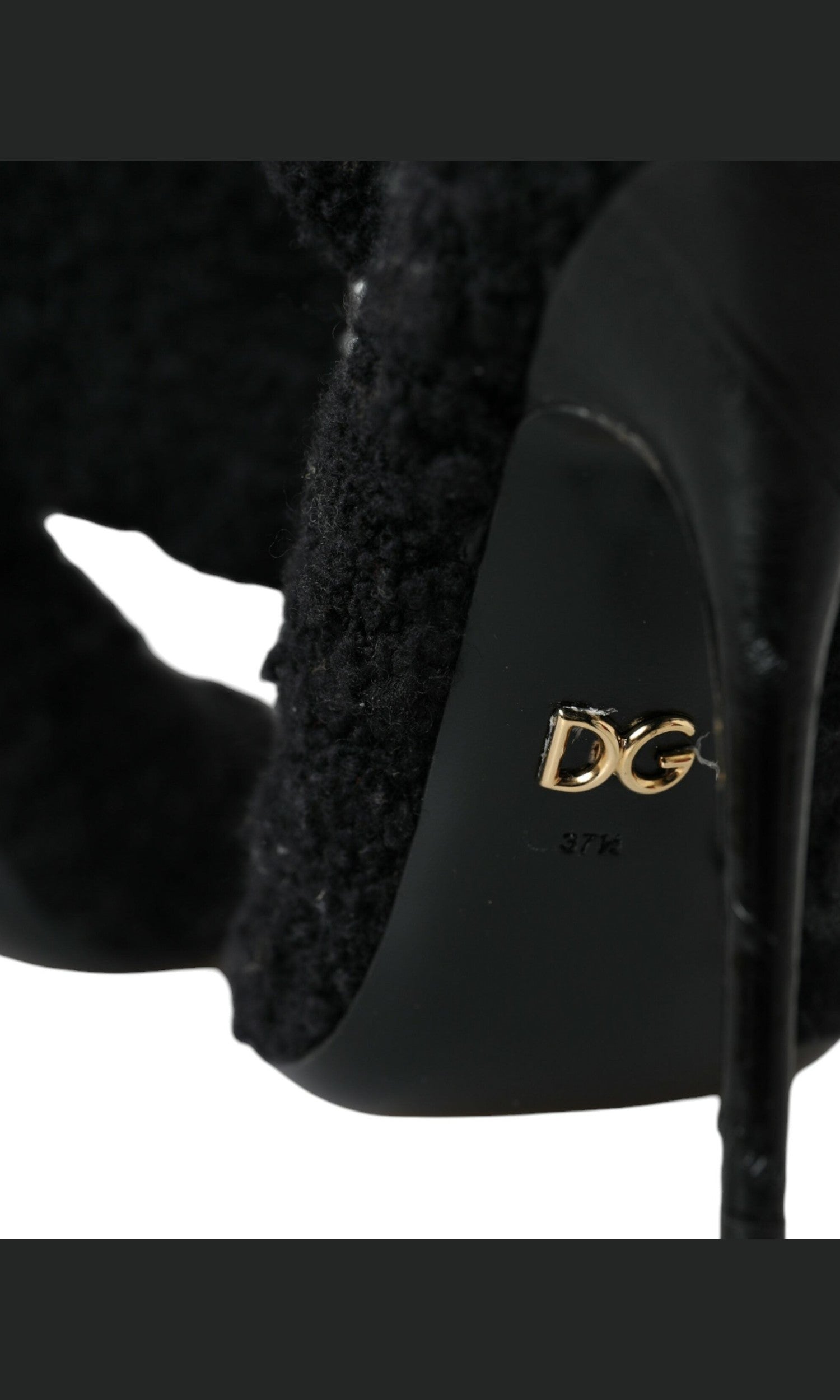 Dolce & Gabbana Black Stiletto Heels Mid Calf Boots Shoes Glam Steals