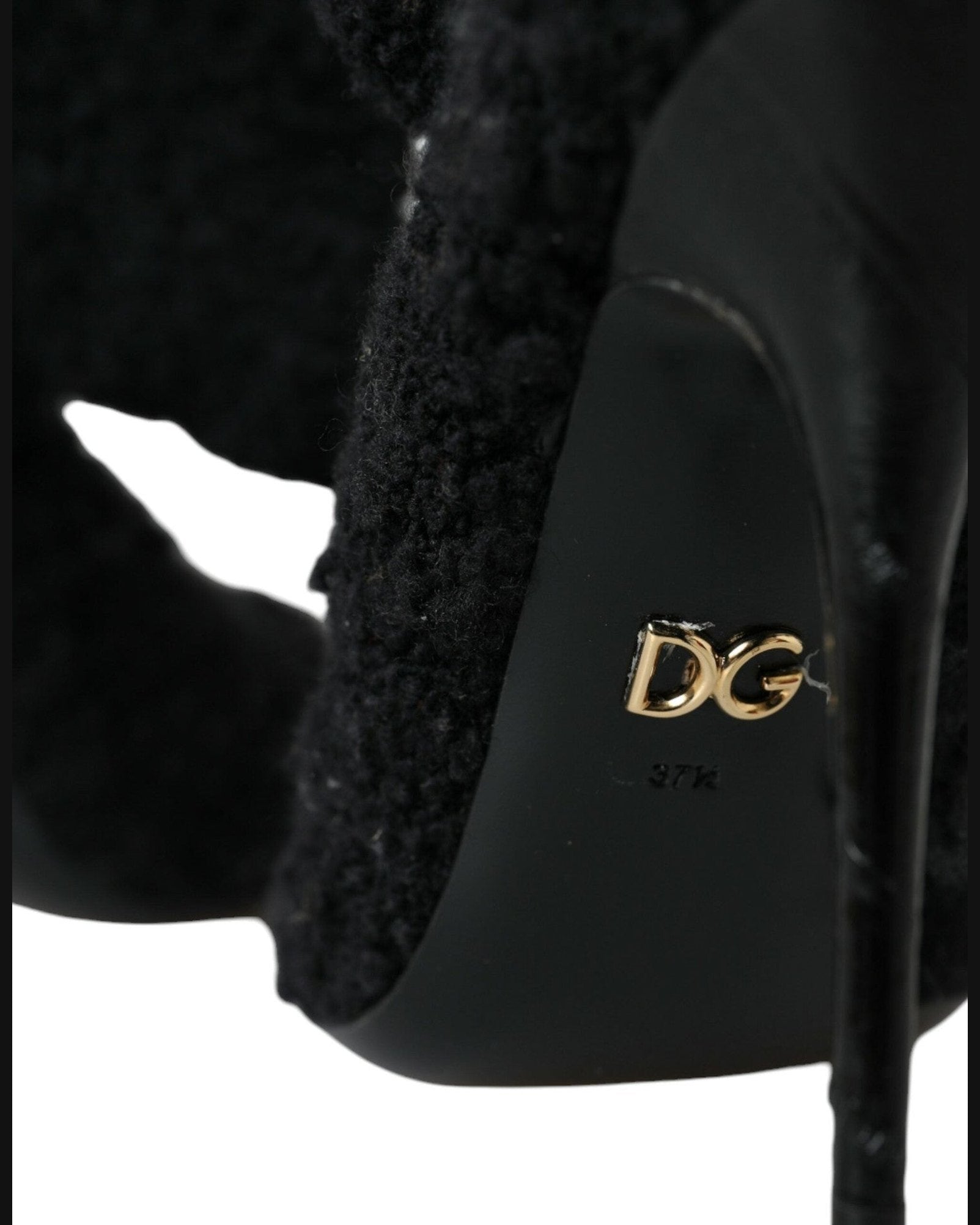 Dolce & Gabbana Black Stiletto Heels Mid Calf Boots Shoes Glam Steals