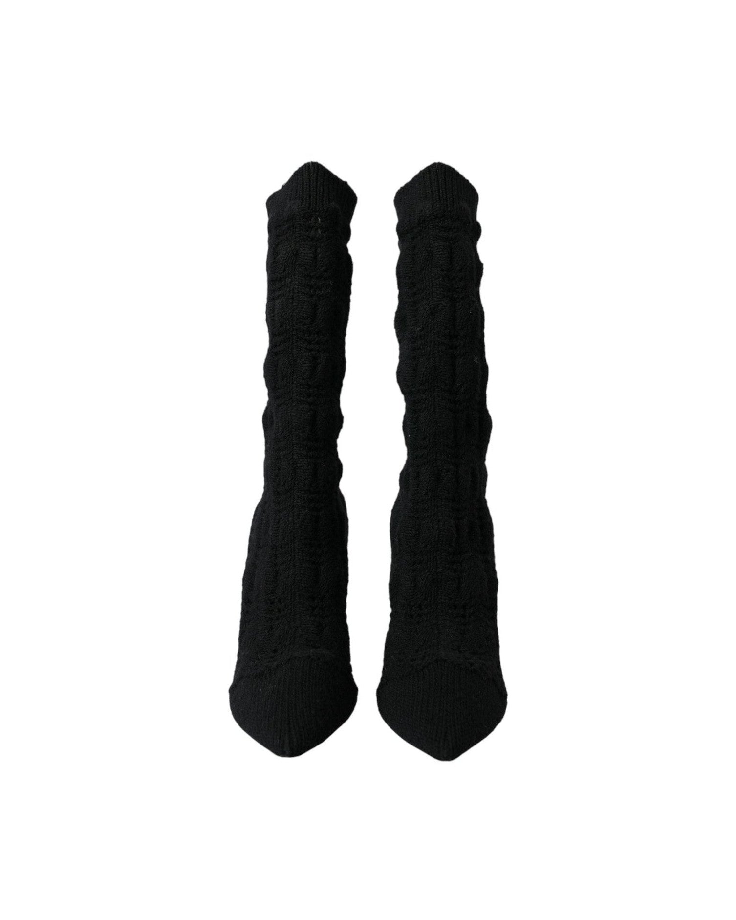 Dolce & Gabbana Black Stiletto Heels Mid Calf Boots Shoes Glam Steals