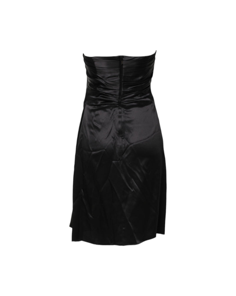 Dolce & Gabbana Black Strapless Sheath A Line Mini Dress Glam Steals