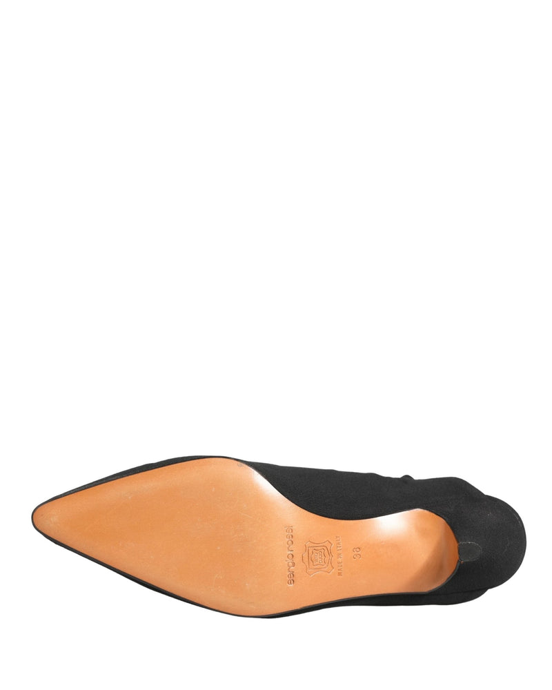 Dolce & Gabbana Black Suede Heel Mule Shoes Glam Steals