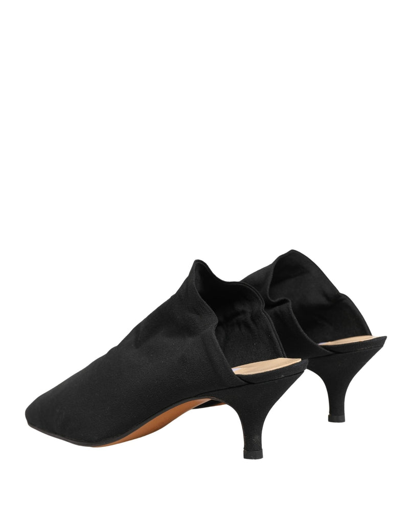 Dolce & Gabbana Black Suede Heel Mule Shoes Glam Steals