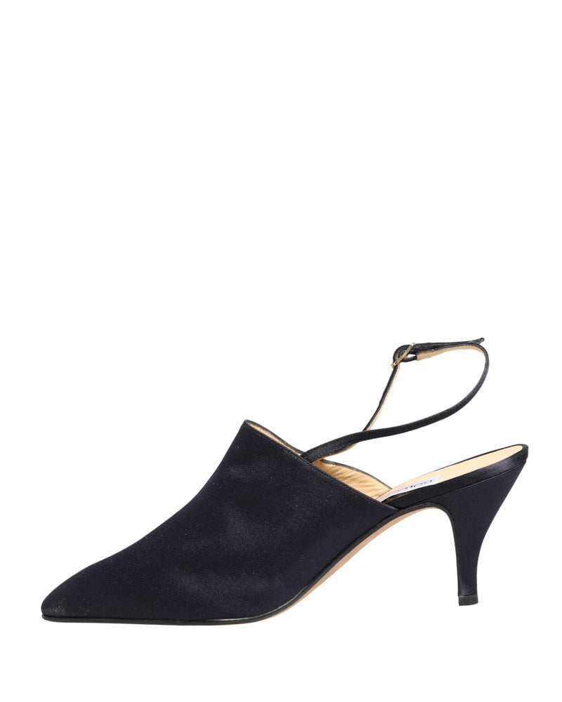 Dolce & Gabbana Black Suede Heels Slingbacks Shoes Glam Steals