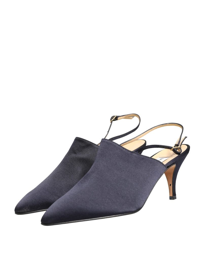 Dolce & Gabbana Black Suede Heels Slingbacks Shoes Glam Steals