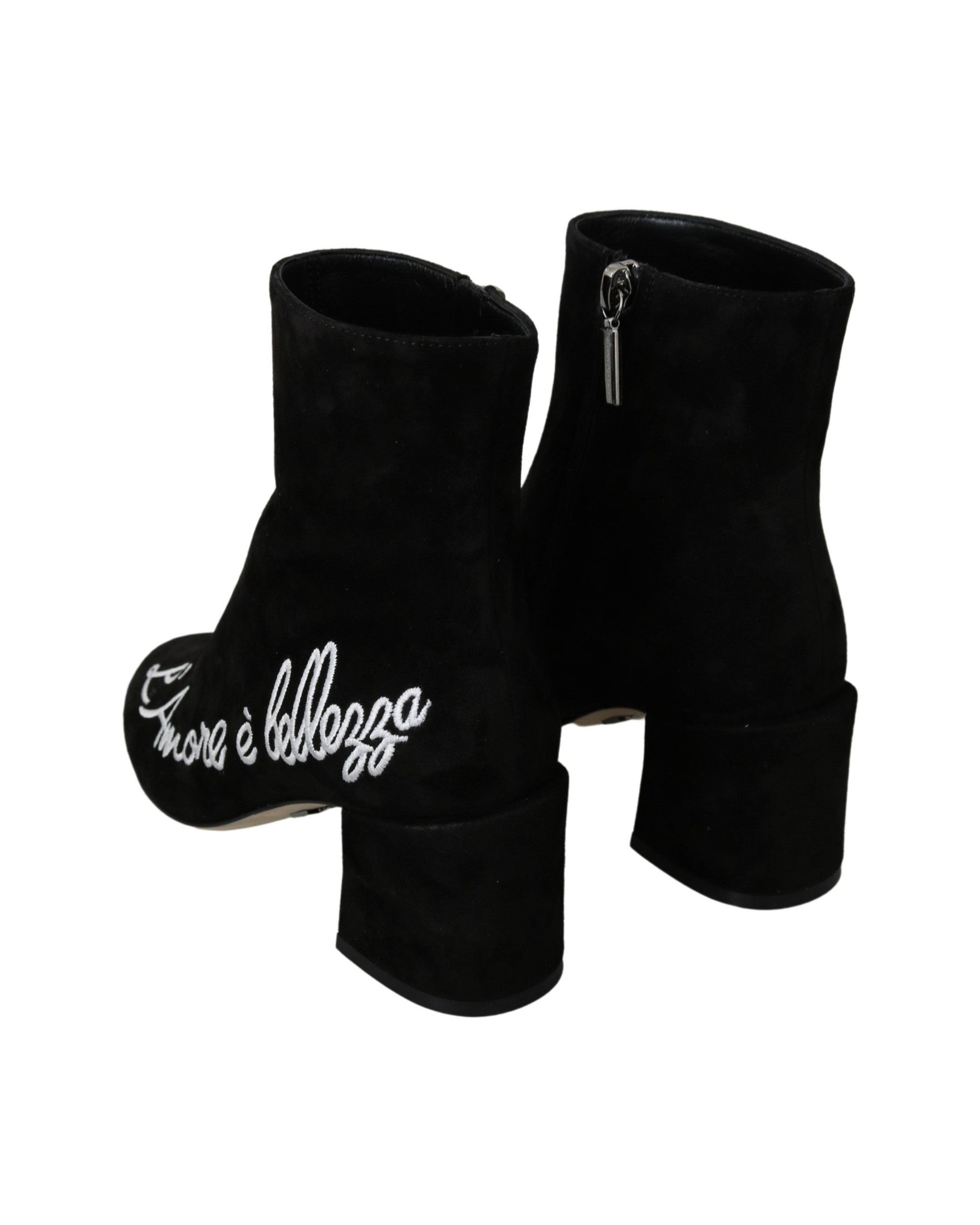 Dolce & Gabbana Black Suede Lamore Ebellezza Boots Glam Steals