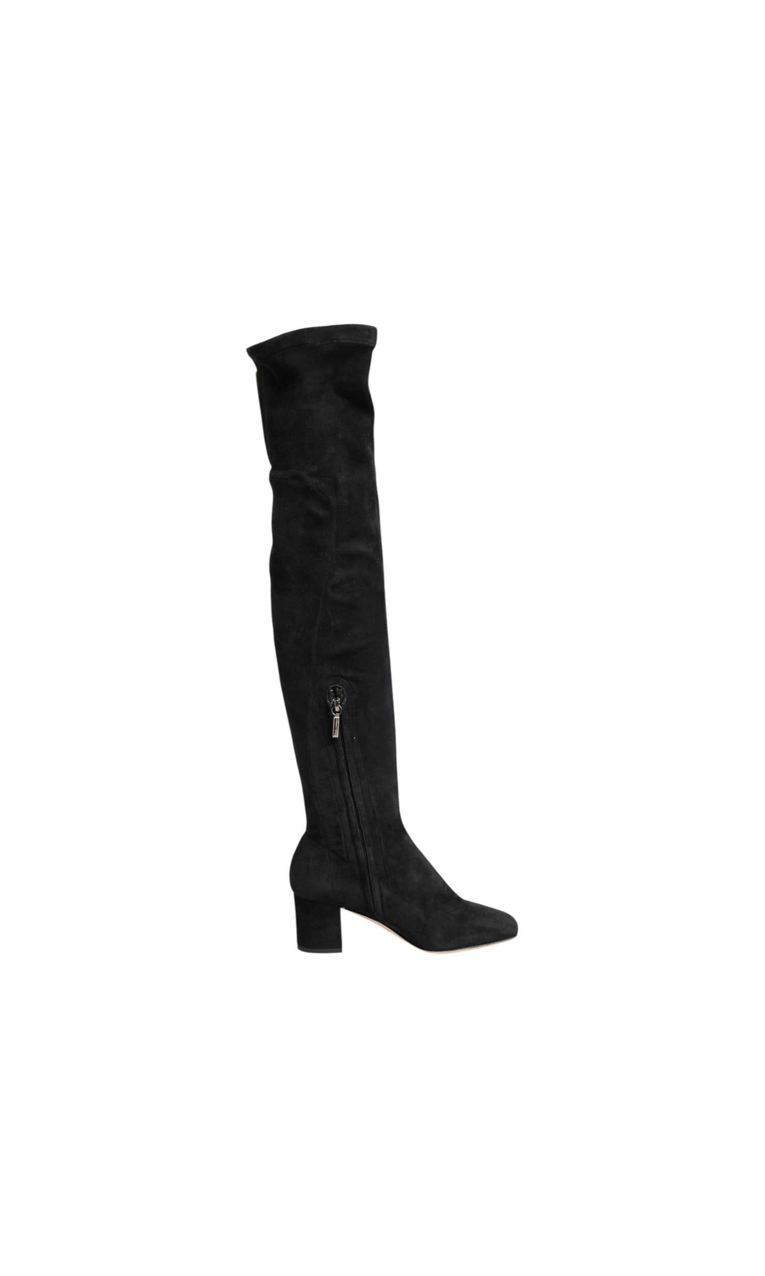 Dolce & Gabbana Black Suede Leather Knee High Boots Shoes Glam Steals