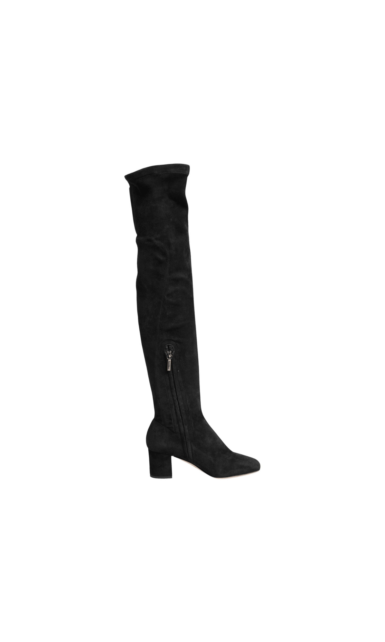 Dolce & Gabbana Black Suede Leather Knee High Boots Shoes Glam Steals
