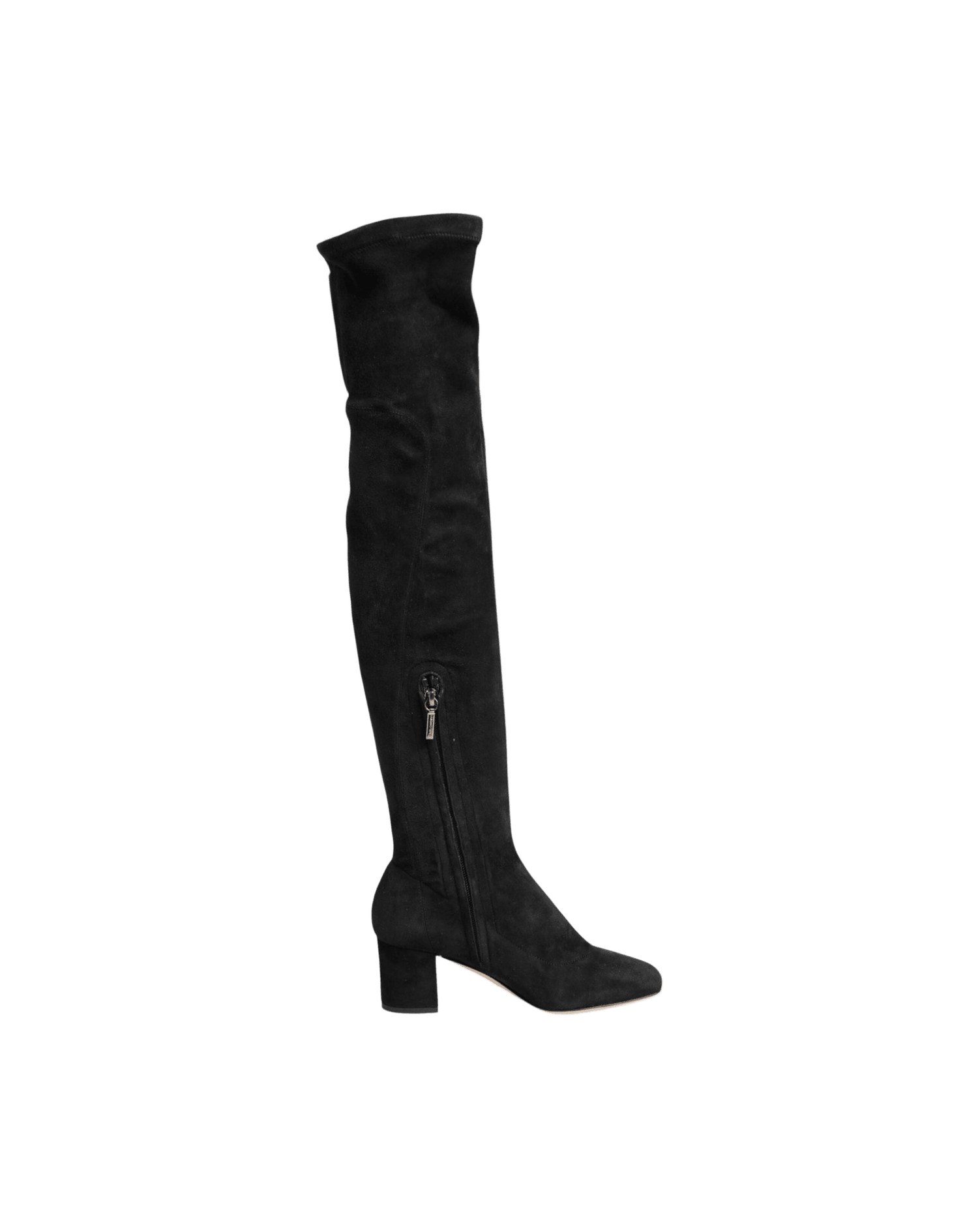 Dolce & Gabbana Black Suede Leather Knee High Boots Shoes Glam Steals
