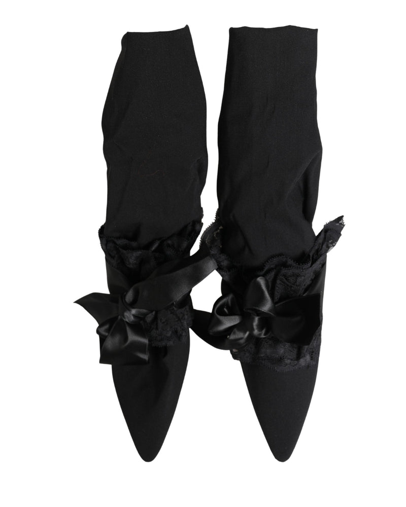 Dolce & Gabbana Black Suede Mid Calf Boots Shoes Glam Steals