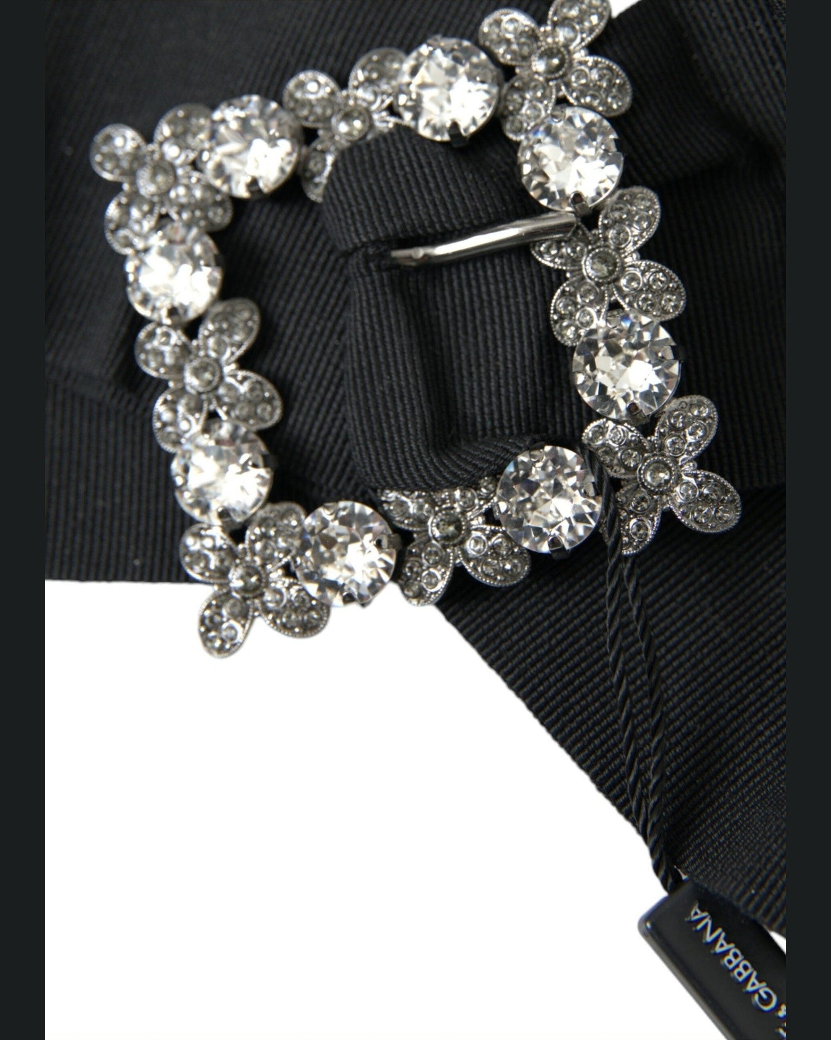 Dolce & Gabbana Swarovski Crystal Embellished Hair Black Clip Glam Steals
