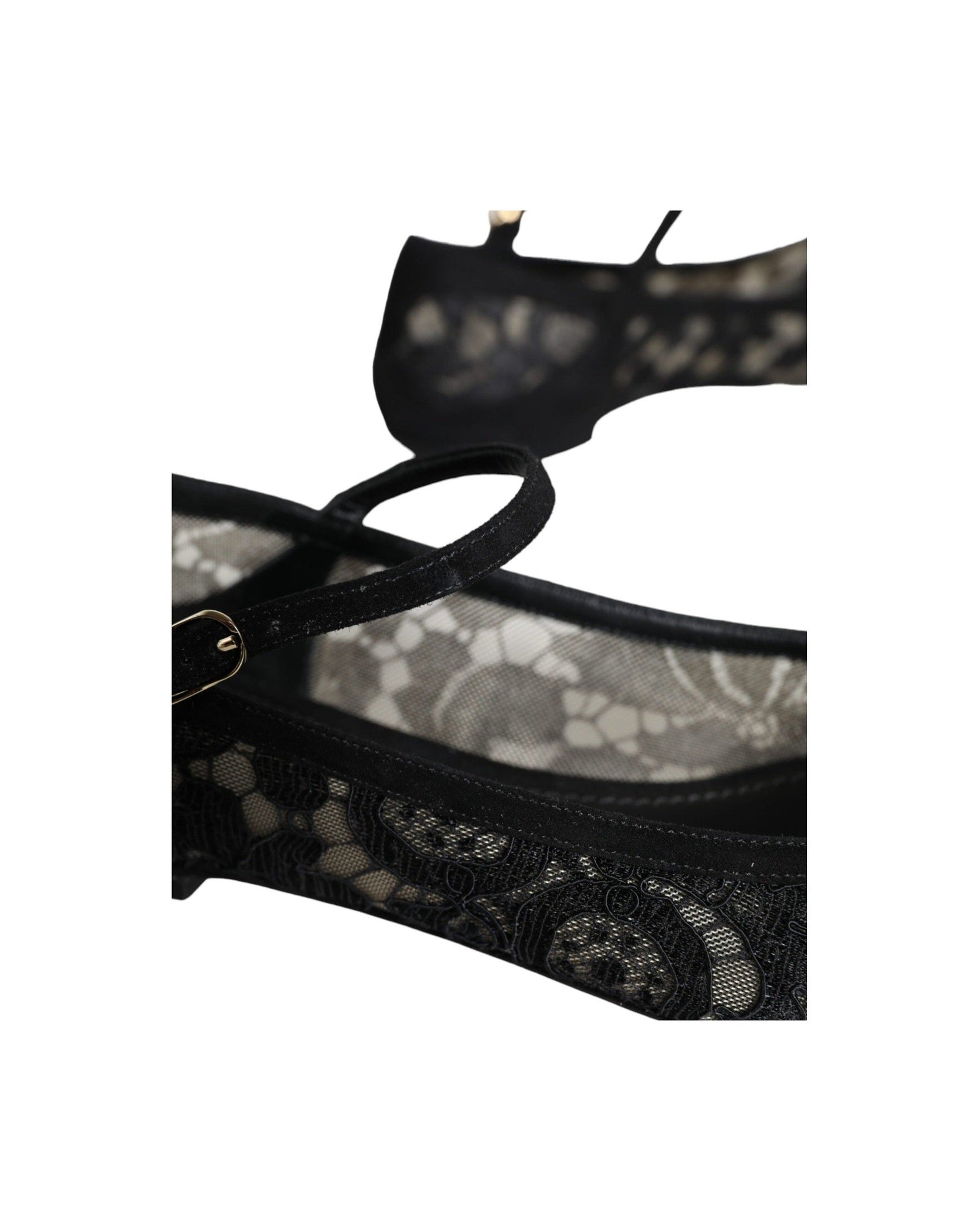 Dolce & Gabbana Black Taormina Lace Bellucci Flats Shoes Glam Steals