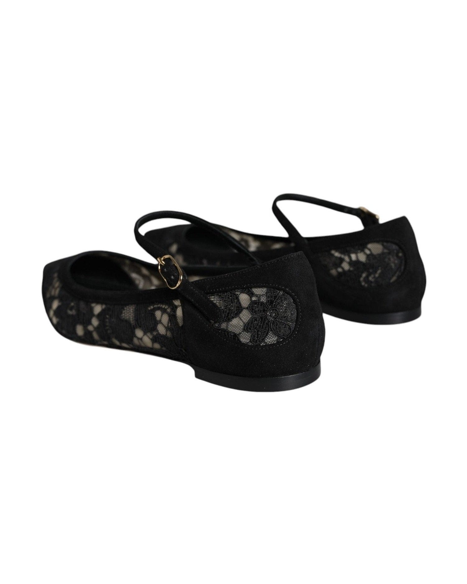 Dolce & Gabbana Black Taormina Lace Bellucci Flats Shoes Glam Steals