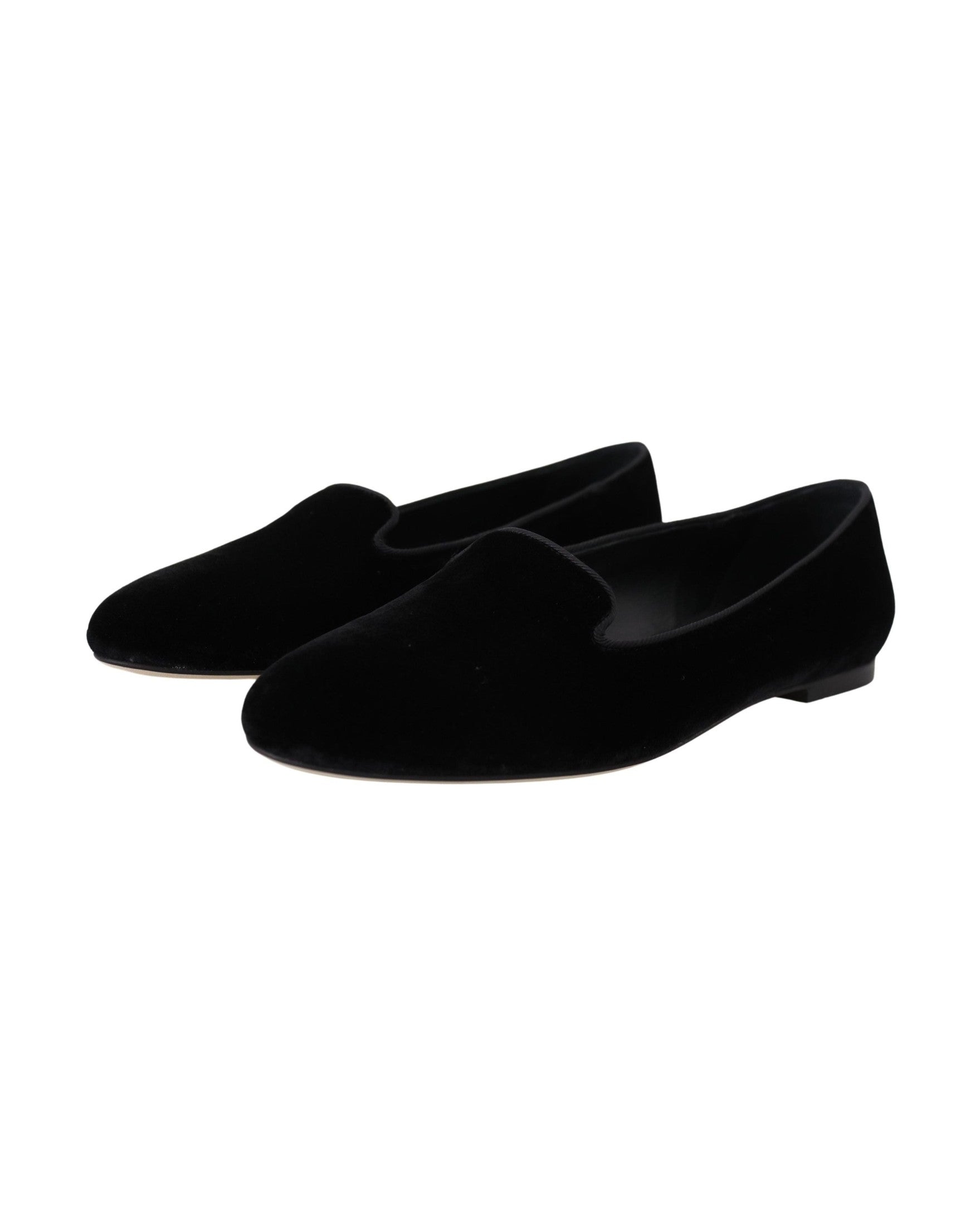 Dolce & Gabbana Black Velvet Slip Ons Loafers Glam Steals