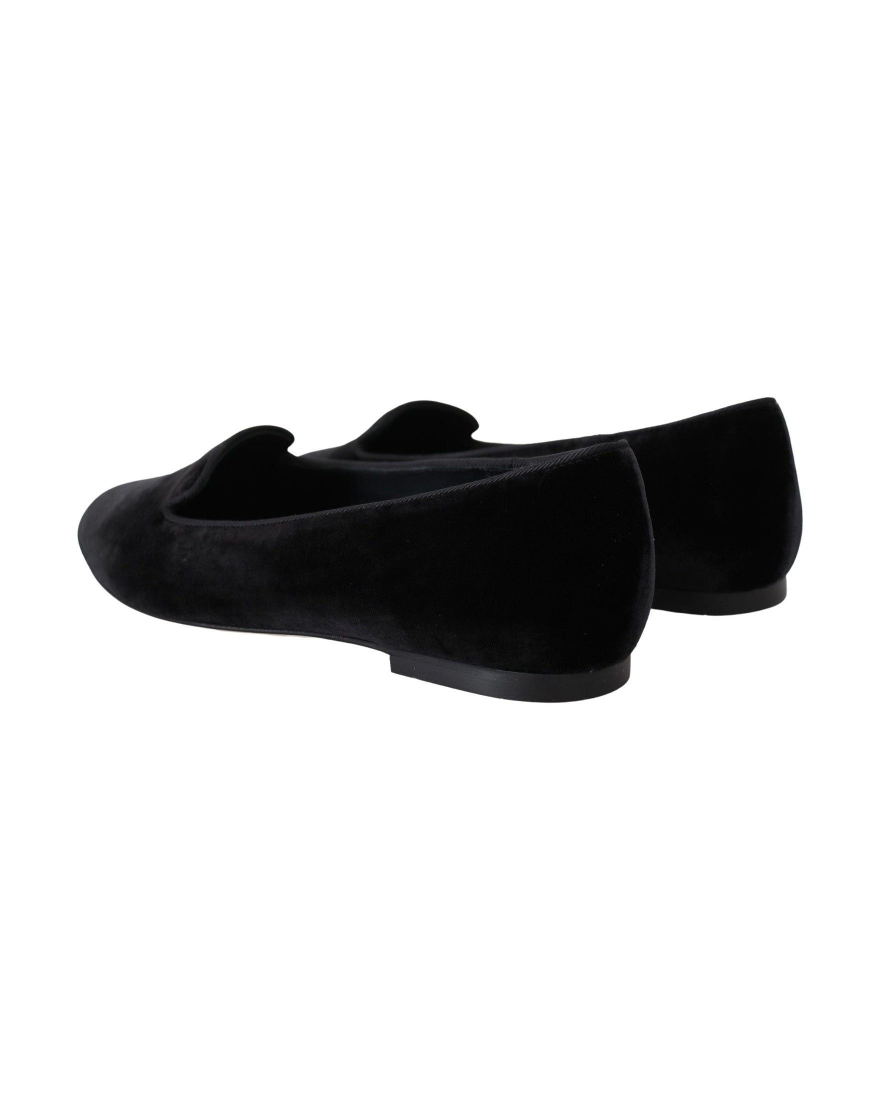 Dolce & Gabbana Black Velvet Slip Ons Loafers Glam Steals