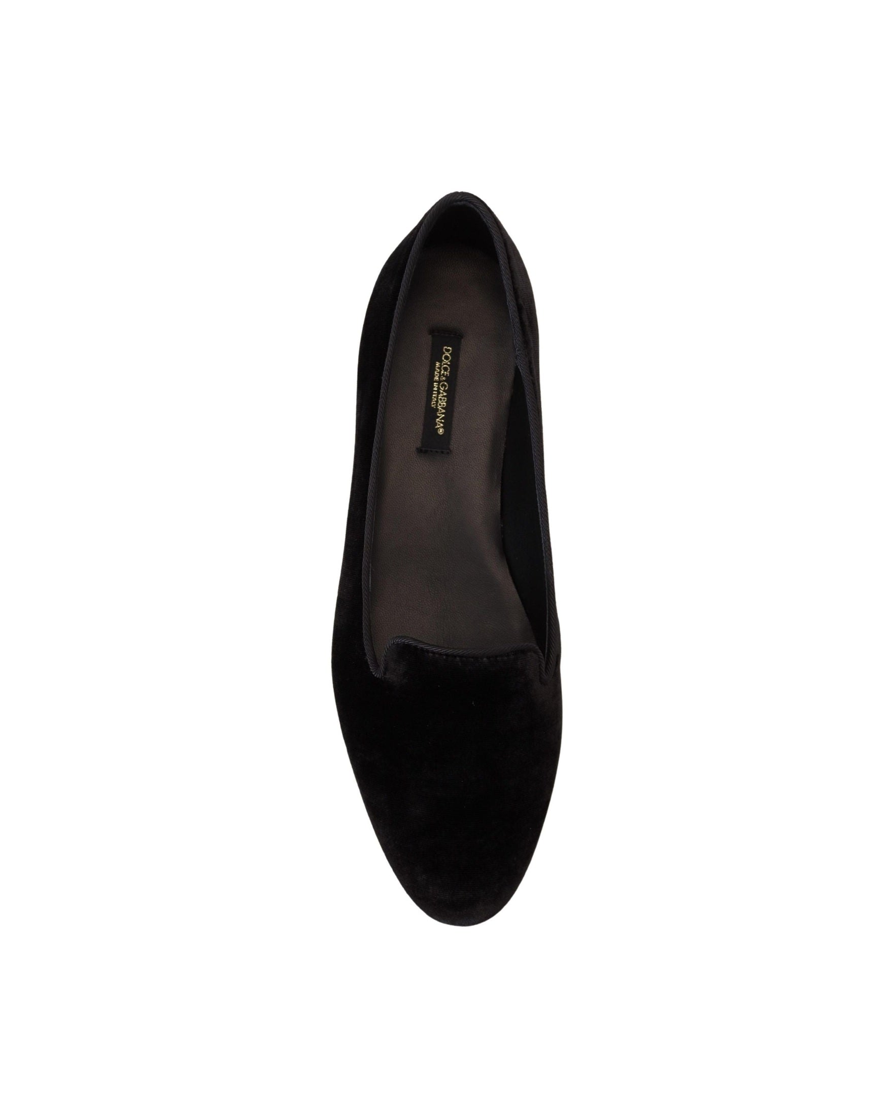 Dolce & Gabbana Black Velvet Slip Ons Loafers Glam Steals