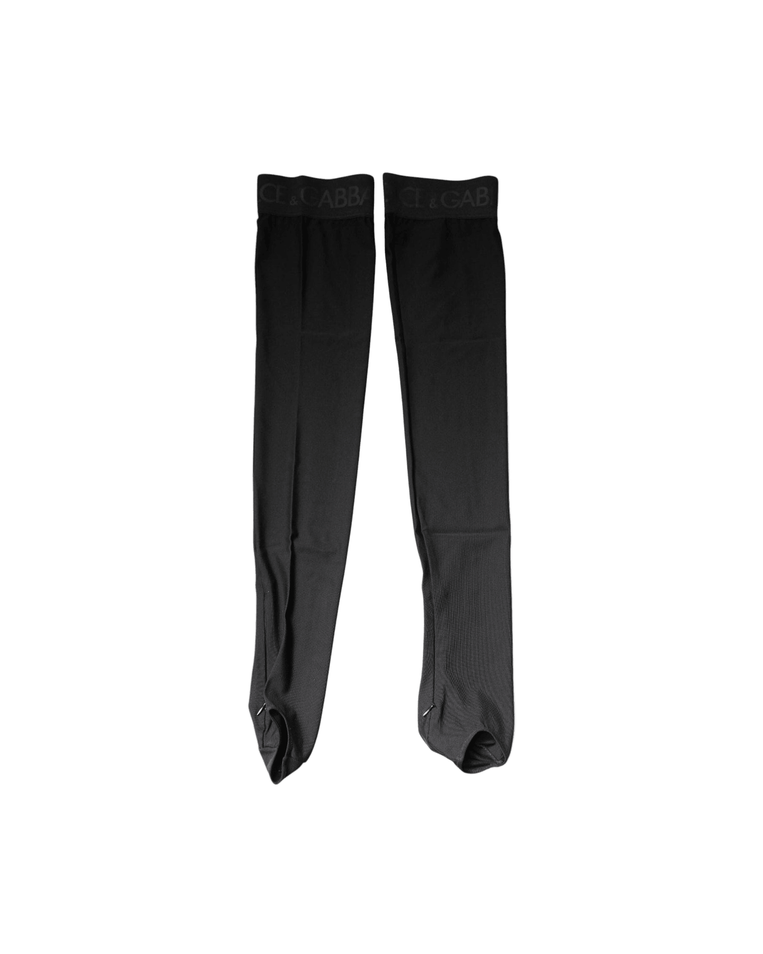Dolce & Gabbana Black Viscose Stretch Over Calf Stockings Socks Glam Steals