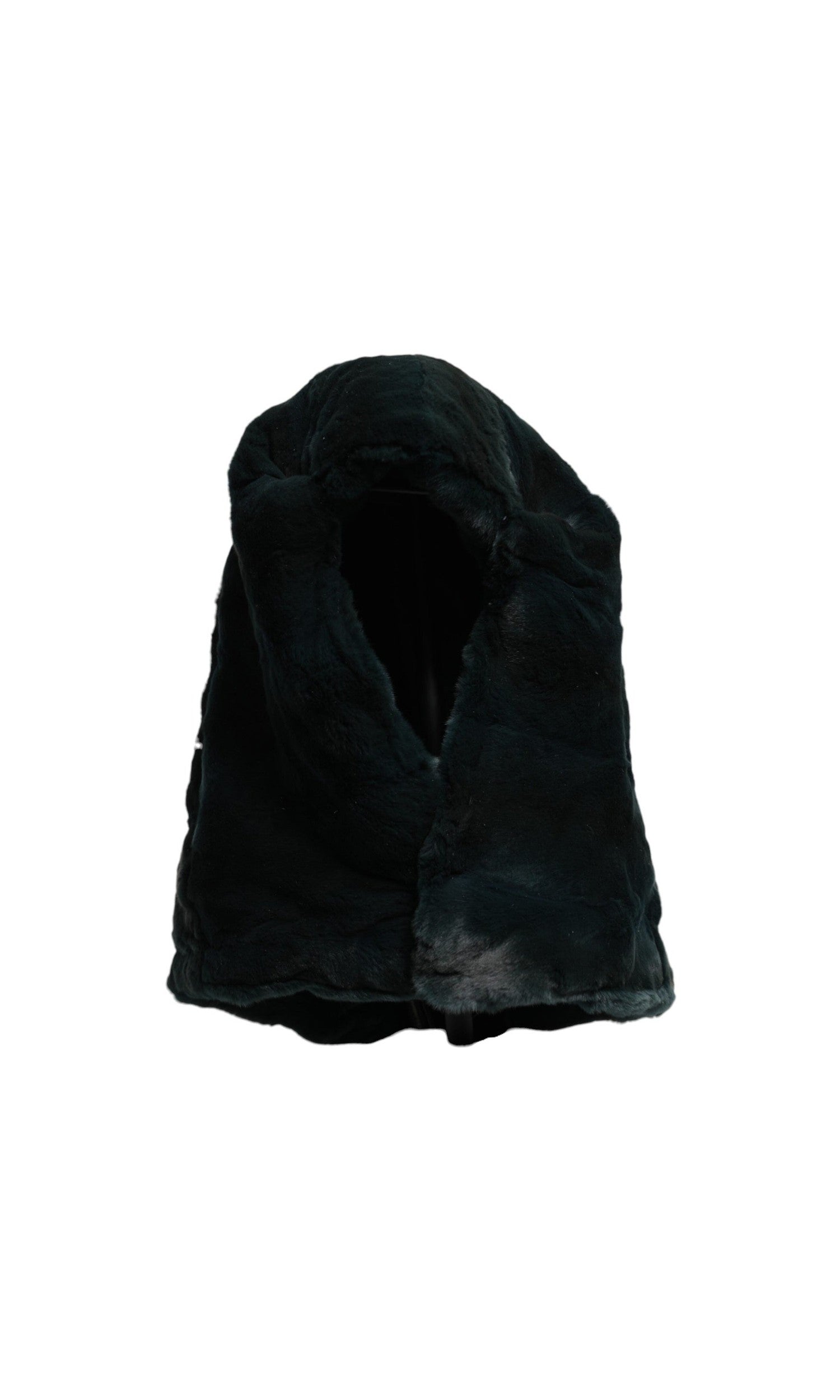 Dolce & Gabbana Black Weasel Fur Womens Beanie Hat Glam Steals