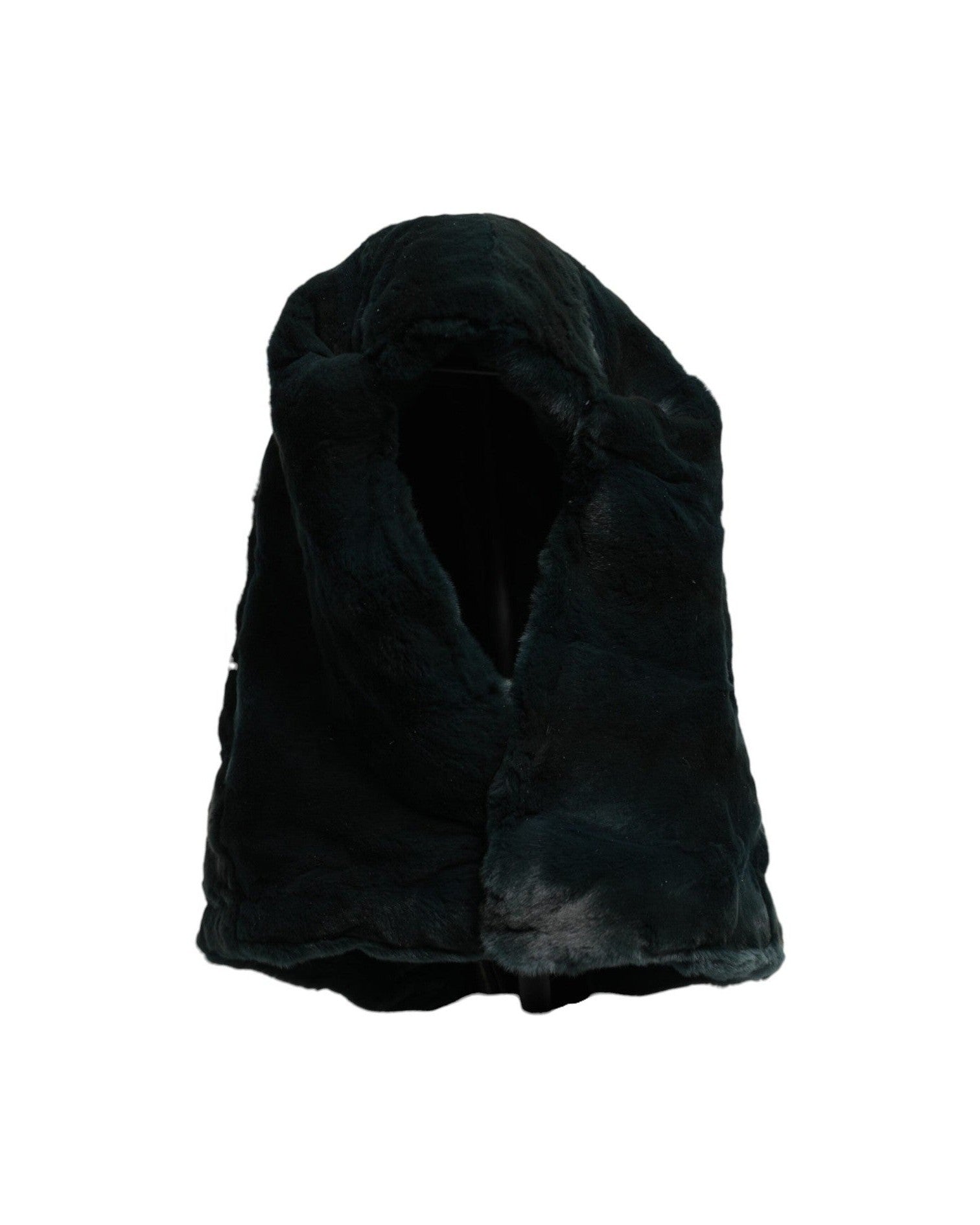 Dolce & Gabbana Black Weasel Fur Womens Beanie Hat Glam Steals