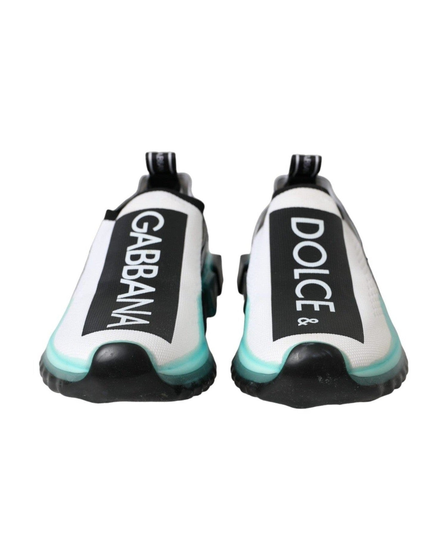 Dolce & Gabbana Black White Blue Slip On Sorrento Sneakers Shoes Glam Steals
