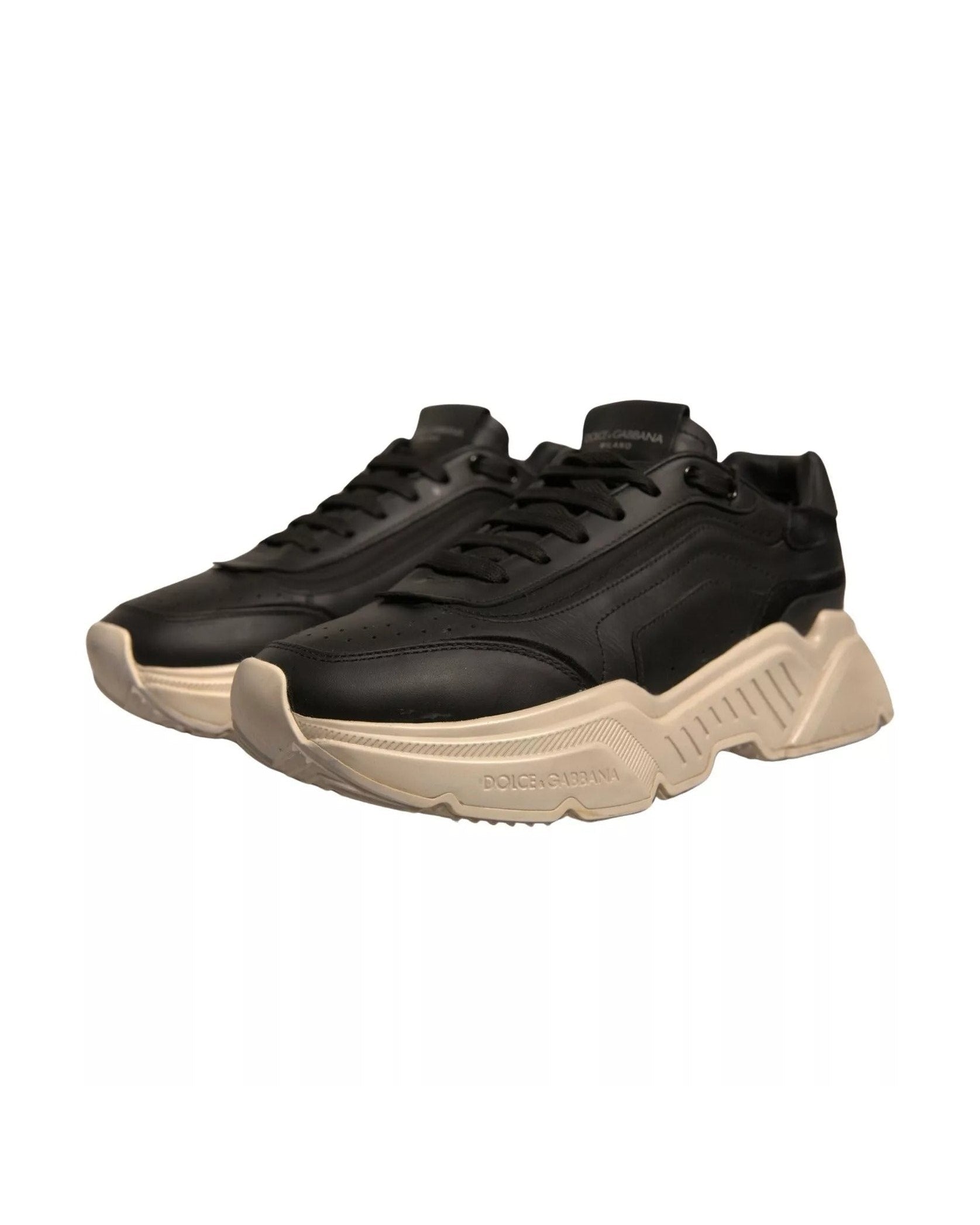 Dolce & Gabbana Black White Daymaster Low Top Sneakers Shoes Glam Steals