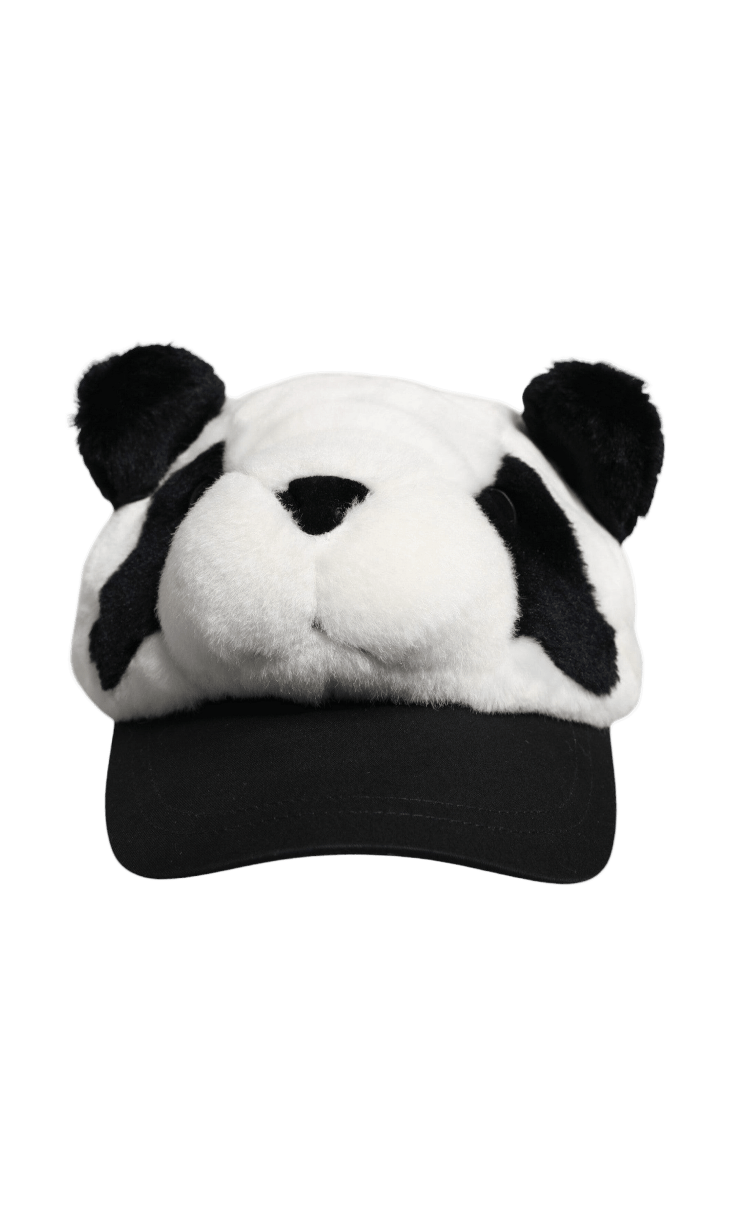 Dolce & Gabbana Black White Panda Fur Women Baseball Cap Glam Steals