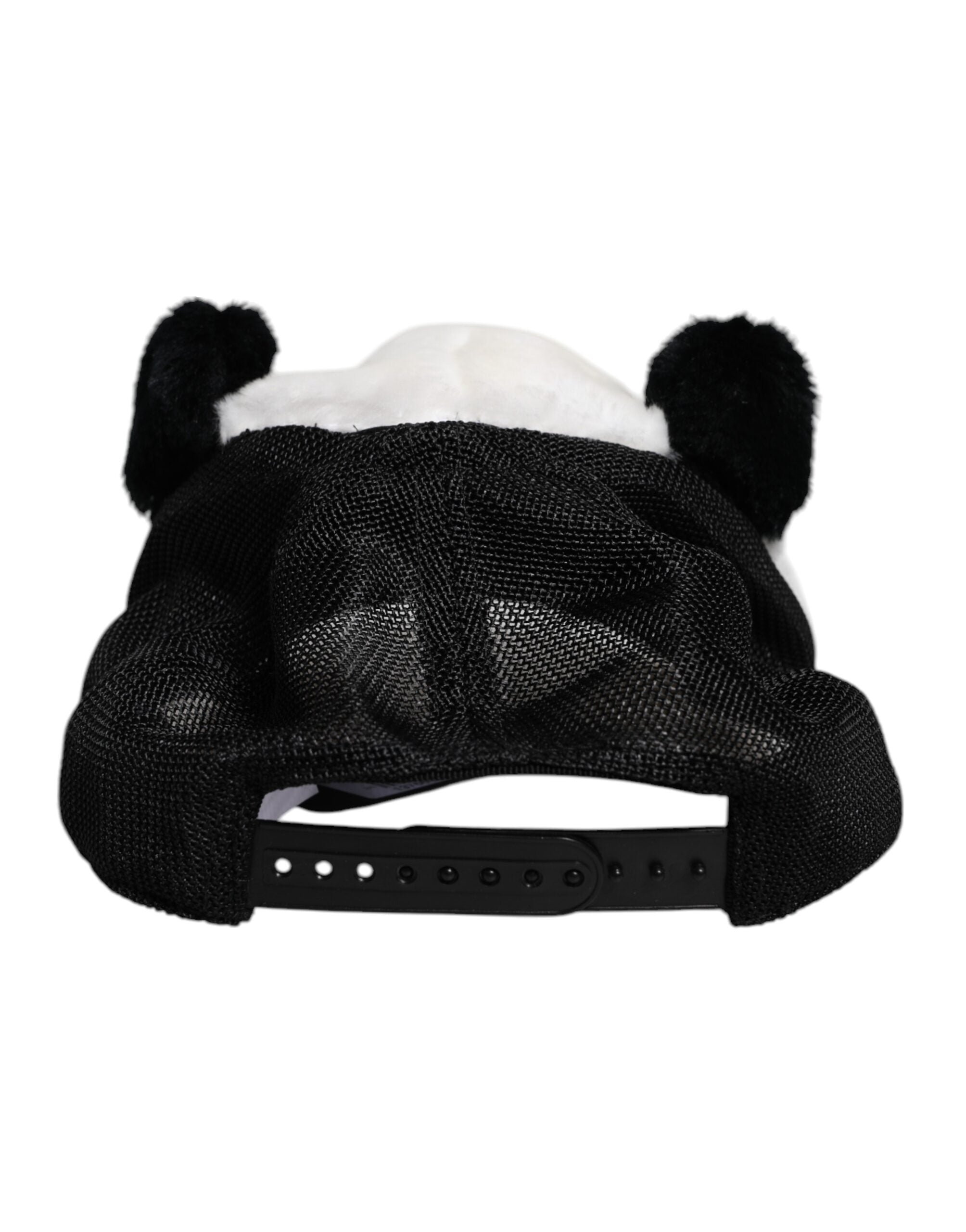 Dolce & Gabbana Black White Panda Fur Women Baseball Cap Glam Steals