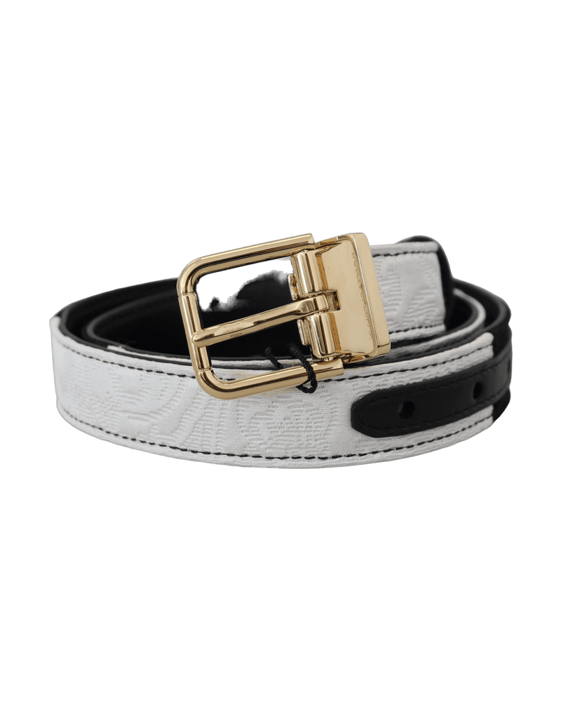 Dolce & Gabbana Black Patchwork Metal Buckle Belt Belts