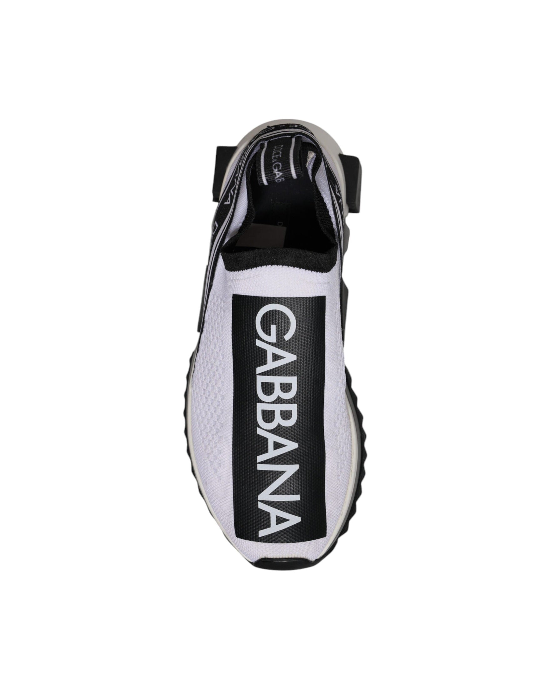 Dolce & Gabbana Black White Slip On Sorrento Sneakers Shoes Glam Steals
