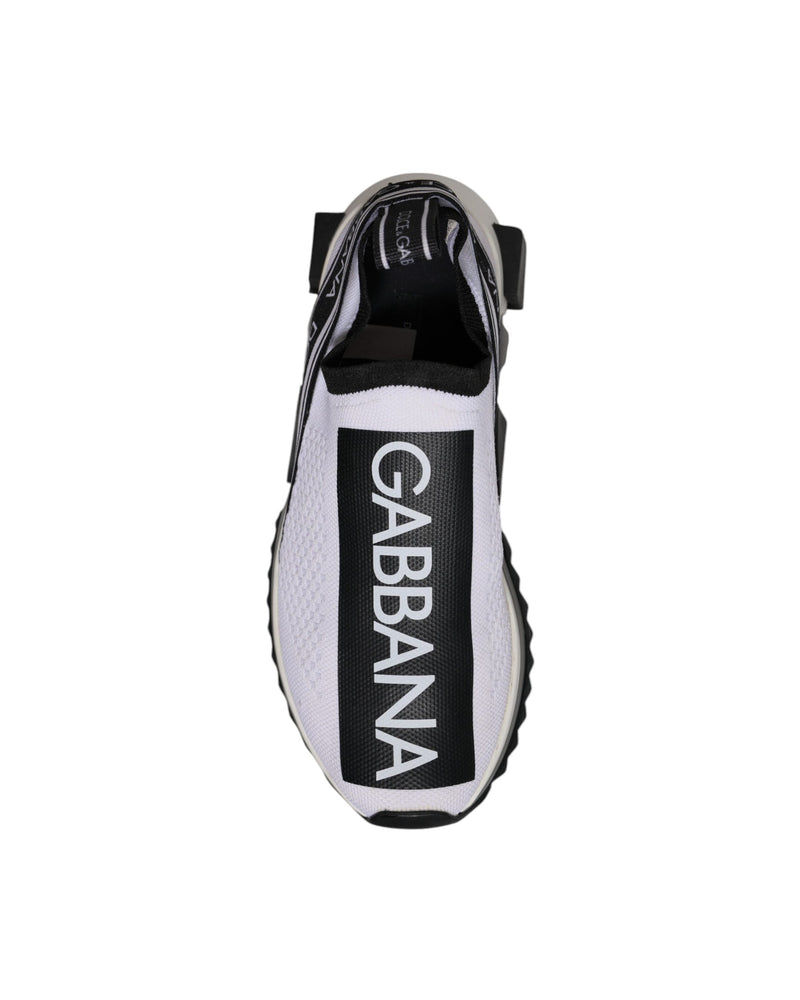 Dolce & Gabbana Black White Slip On Sorrento Sneakers Shoes Glam Steals