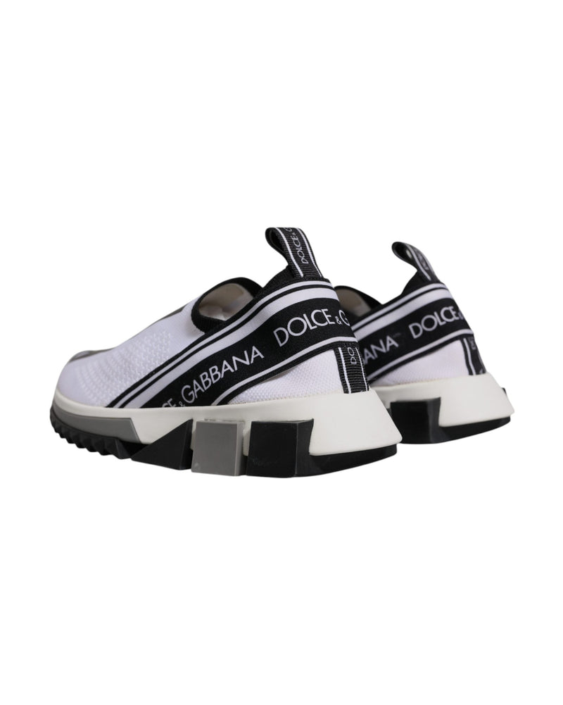 Dolce & Gabbana Black White Slip On Sorrento Sneakers Shoes Glam Steals