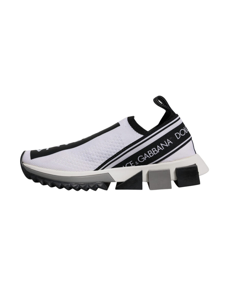 Dolce & Gabbana Black White Slip On Sorrento Sneakers Shoes Glam Steals
