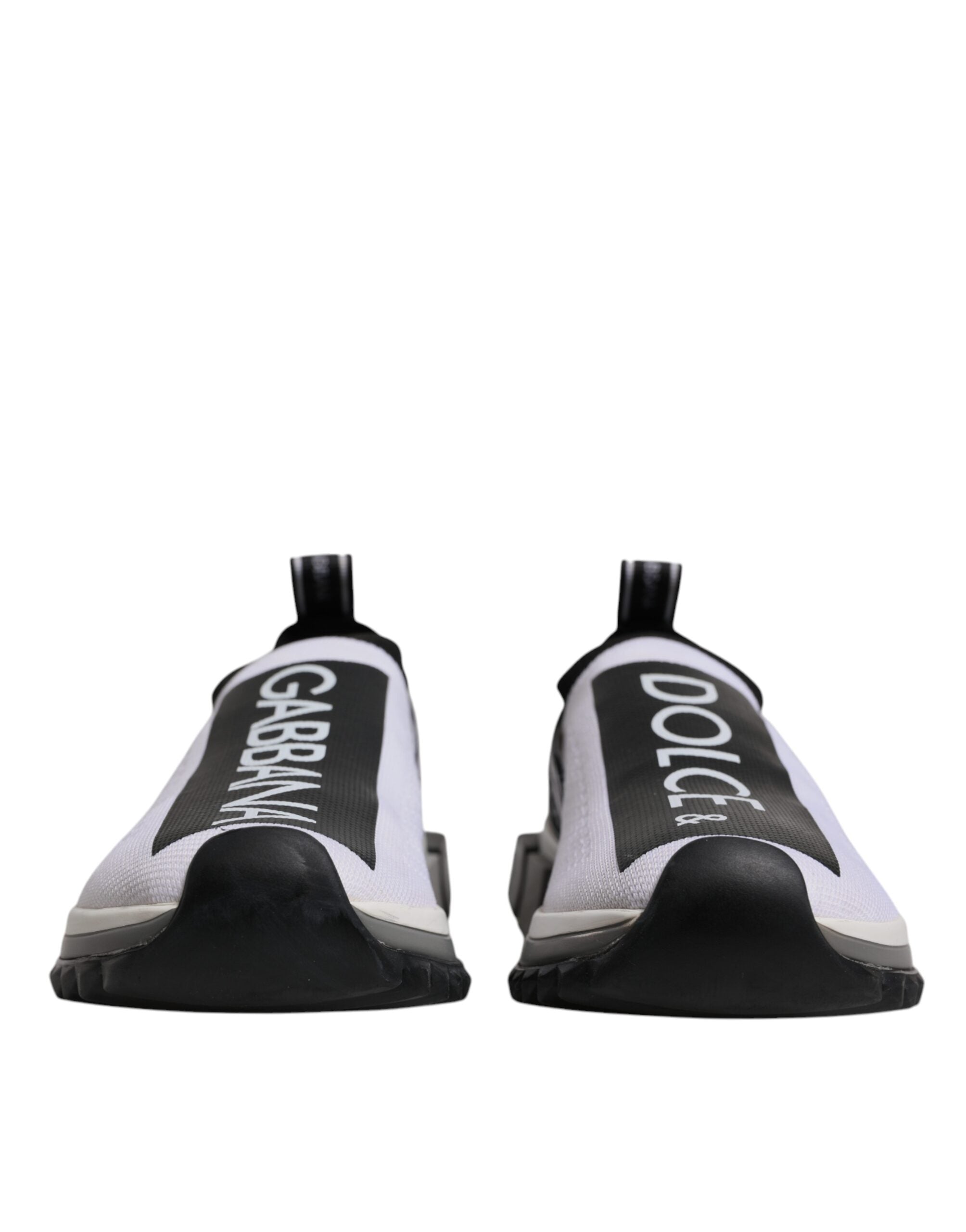 Dolce & Gabbana Black White Slip On Sorrento Sneakers Shoes Glam Steals
