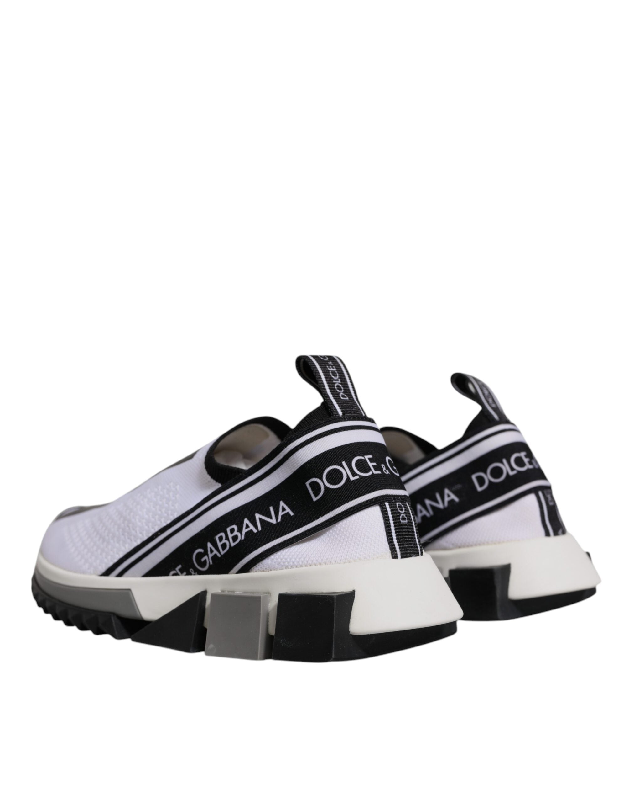 Dolce & Gabbana Black White Slip On Sorrento Sneakers Shoes Glam Steals